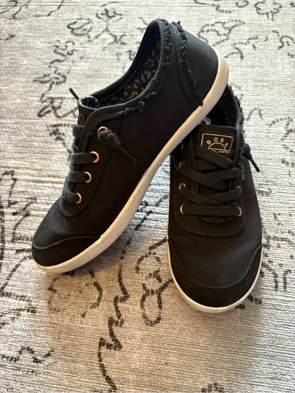 BOBS by Skechers Black Canvas Sneakers